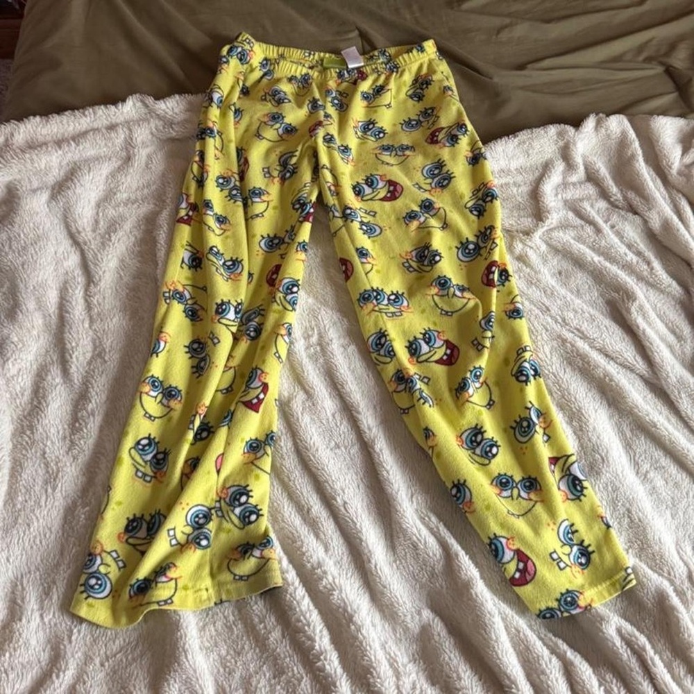 Nickelodeon SpongeBob Yellow Fleece Pajama Pants